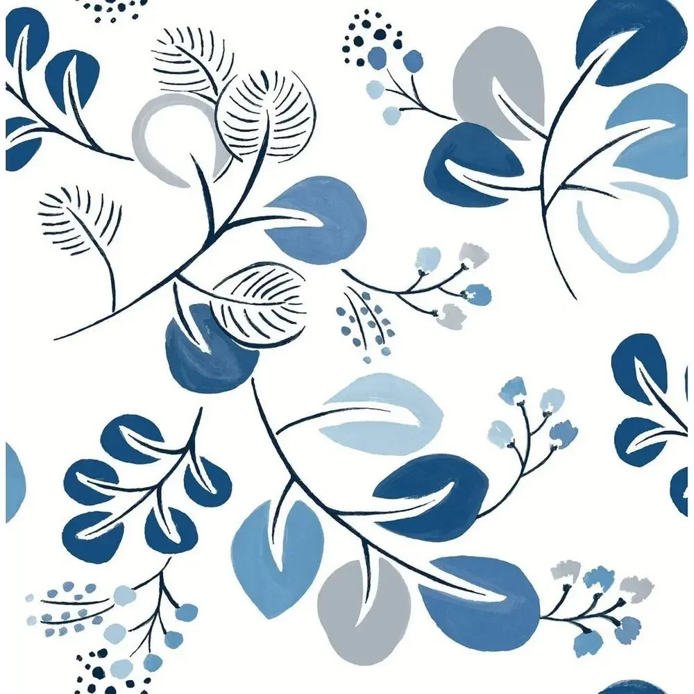 Brewster Peel and Stick 1pc Wallpaper Roux Blue